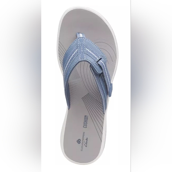Women's Clarks Cloudsteppers Brinkley Jazz Sandals, Blue/Gray, Size 6, NWT - Picture 3 of 16